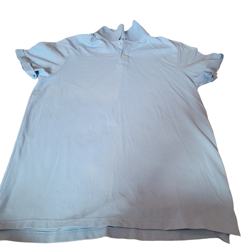 Old Navy Men's Polo Shirt Size Medium Blue Stretch Extensible Short Sleeve